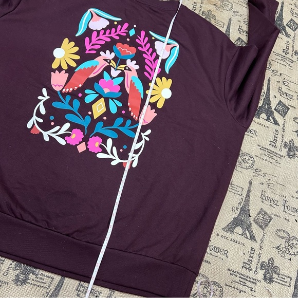 Latino Heritage Month By Sol Cotti Unisex Burgundy Crew Neck Adult Sweatshirt - Picture 12 of 13